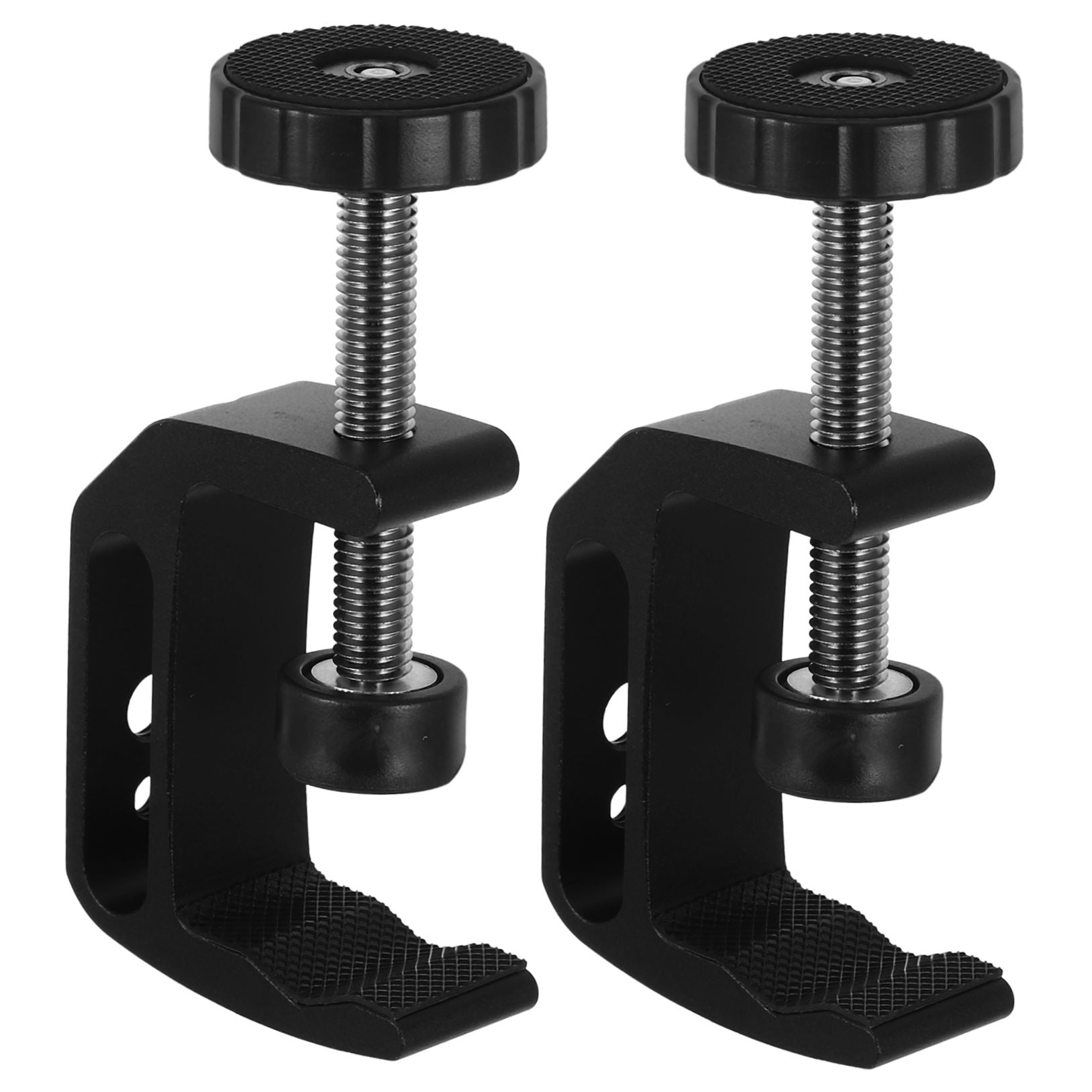 HEMOTON Black Heavy Duty C Clamps with Excellent Workmanship for Home Use Made of Aluminum 2Pcs