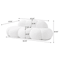thumbnail image 6 of bokifol 63" Cloud Couch Sofa,Floor Chair Sherpa sofa Comfy Couches for Living Room,Modern Oversized 3-Seater for Bedroom Office,White, 6 of 10
