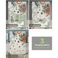 Boho Abstract Flower Plant Window Curtain for Living Room Adjustable