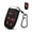 Black Red, variant on for Dodge Key Fob Cover 5 Buttons Silicone Key Fob Cover for Chrysler Grand Cherokee Dodge RAM Carbon Fiber Car Key Fob Cover