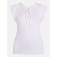 thumbnail image 6 of Scenario Women's Tank Sweater with Short Flutter Sleeves, Lightweight, Sizes XS-XXXL, 6 of 6