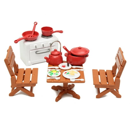 Miniature Castles For Sale Family Dollhouse Miniature Plastic Furniture Set Dollhouse Decoration Accessories Kids Children Girls Boys Role Pretend Play Toy Gifts ()
