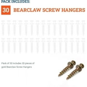 Picture Hang Solutions Picture Hanging Hooks for Drywall 30-lb Capacity Bear Claw Screw Hangers 30 Pieces Per Pack