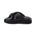 thumbnail image 2 of Gia Borghini Female Black Crossover Strap Slides Glossy Finish In Leather Black Sizes IT 34-50 2/3, 2 of 5