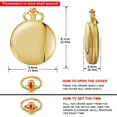 thumbnail image 7 of Minzimin Smooth Pocket Watch,Personalized Pocket Watch,Watches for Men, Pocket Watches for Father‘s Day with Chain, 7 of 7