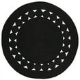 thumbnail image 2 of Handmade Braided Natural Pure Jute Black Color Tikki Round Rugs Size 4 x 4 Feet Round ( 120 cm x 120 cm ), 2 of 3