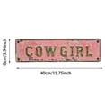 thumbnail image 3 of Cowgirl Metal Sign Rustic Western Plaque for Bedroom Bar Living Room Home Farmhouse Garage Kitchen Decor 3.94x15.75in, 3 of 4