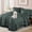Forest Green, variant on 7 Pieces Queen Size Sage Green Ruffle Shabby Chic Farmhouse Bedding Set, Fluffy All-Season Complete Bed Kit with Sheets and Matching Pillow Covers