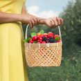 thumbnail image 3 of 2Pcs Hand Basket Natural Style for Fruit Picking and Storage in Household, 3 of 9