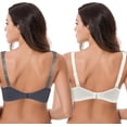 thumbnail image 2 of TRAHOO-Women's Plus Size Minimizer Wireless Unlined Embroidered Lace Bra, 2 of 4