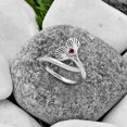 thumbnail image 3 of Mermaid Tail Charm Hessonite Garnet 925 Silver Ring s.8.5 Jewelry R-1070 SDR174487, 3 of 5