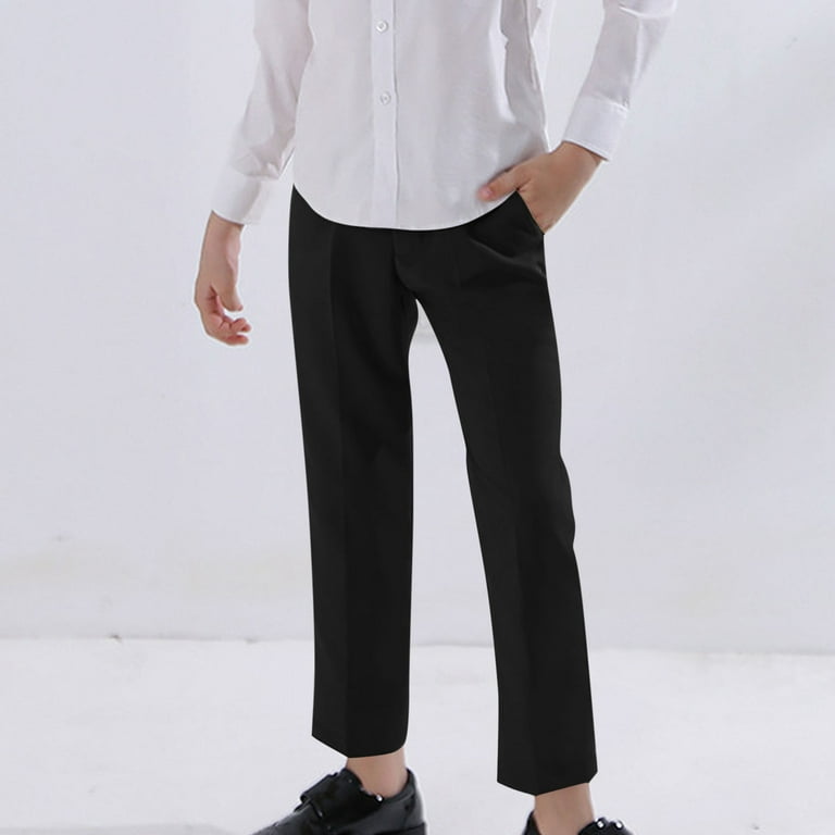 Atoguta Boys School Uniform Pants Flat Front Dress Pants Pull on Adjustable Waist Pant Size 2t-18, Black, Boy's Atoguta Boys School Uniform Pants Flat Front Dress Pants Pull on Adjustable Waist Pant Size 2t-18, Black, Boy's