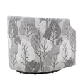 thumbnail image 6 of Comfort Pointe Banyon Gray Floral Fabric Upholstered Swivel Glider Barrel Chair, 6 of 13