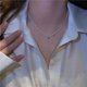 thumbnail image 3 of ¡Un diamante verde! Collar estrella azul, brillante, cadena de clavícula, collar nuevo mujer, 3 of 5