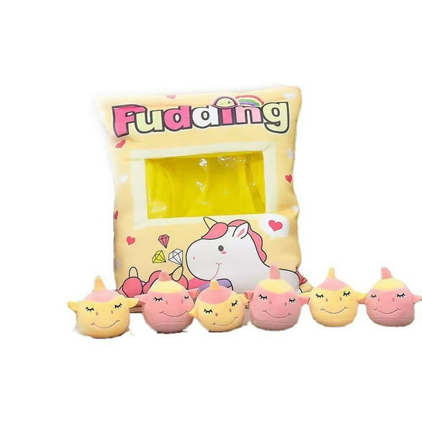 Set de muñecos de peluche con dibujos animados para aperitivos con 6 minimuñecos de peluche