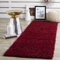 thumbnail image 4 of Safavieh Athens Talia Solid Shag Runner Rug, Red, 2'3" x 8', 4 of 11