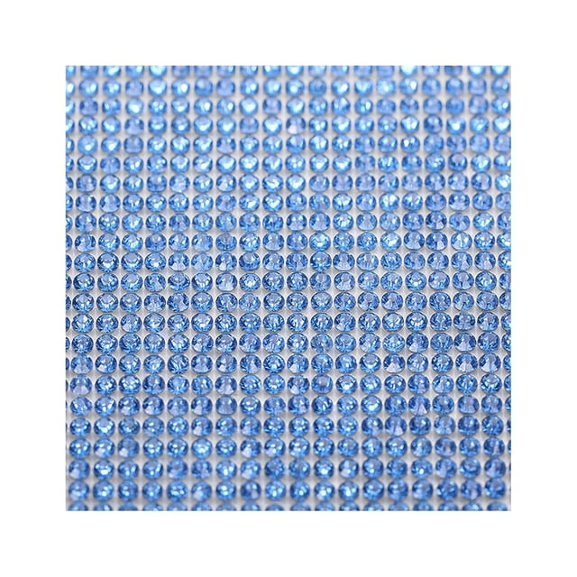 VONKY Crystal Rhinestone Ribbon Clothing Accessories Sticker Convenient Using Present Decoration Sheet with Shine Appearance Exquisite light blue 8double side tape