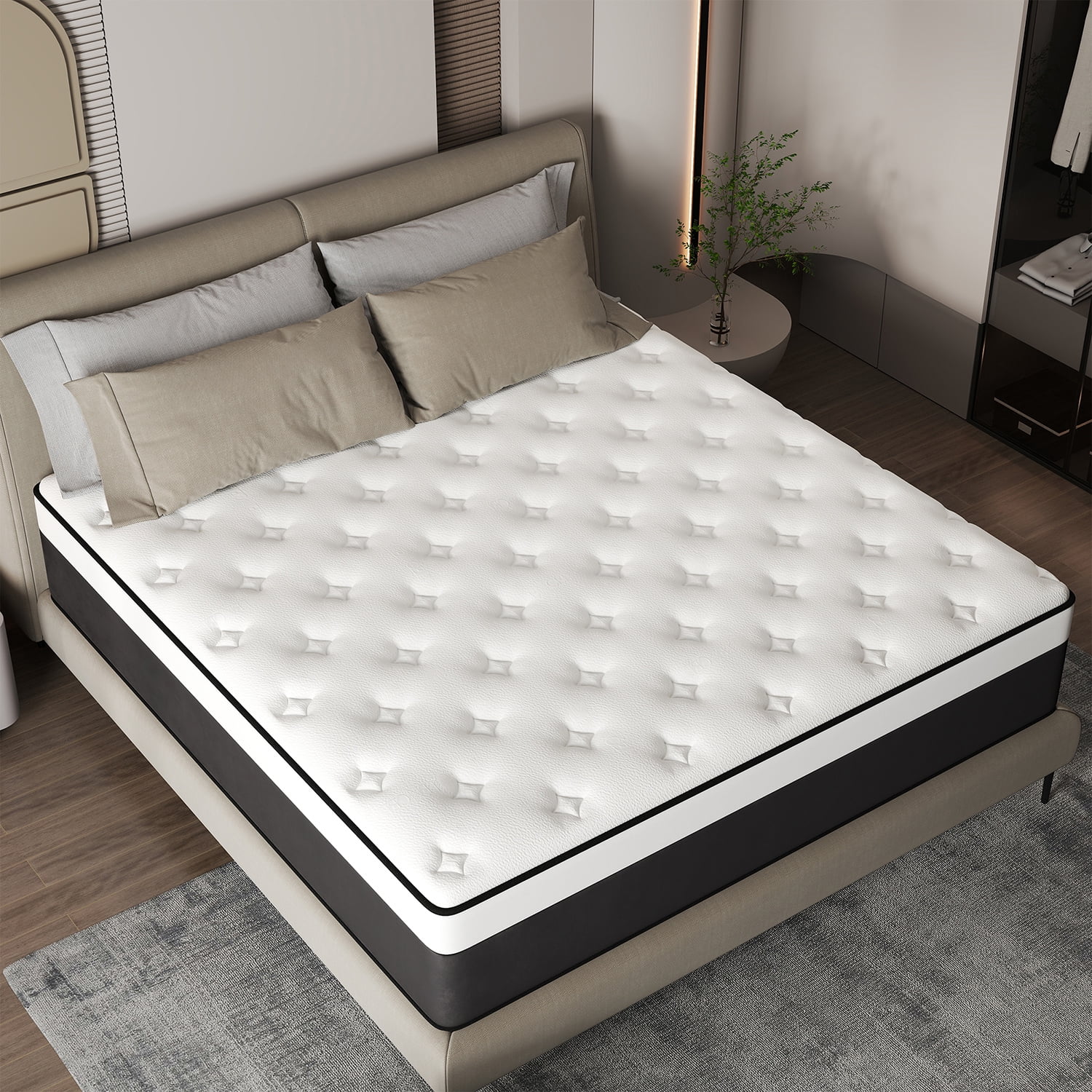 12 Inch Twin Mattress Gel Memory Foam Spring Hybrid Mattress In A Box