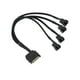 thumbnail image 1 of Cable Adaptador de Ventilador RefrigeracióN, SATA 15 Pines una 4 X 3 / PMW 12V Corriente para PC, 1 of 7