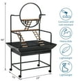 thumbnail image 2 of Twister.CK Parrot Cage with Center Divider, Stackable, Removable Tray, Lockable Casters, Durable & Easy to Clean, Black, 2 of 9