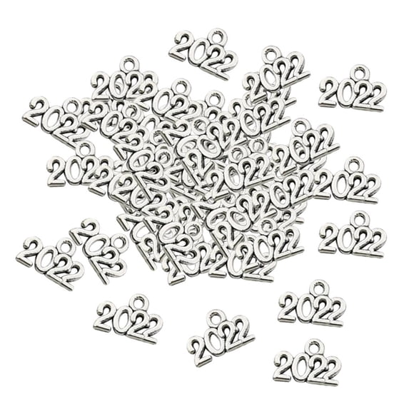 100x number charms pendants jewelry findings DIY craft 2022