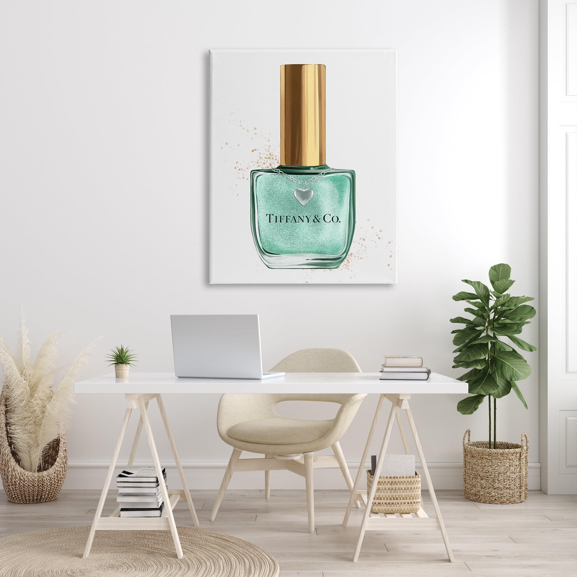Stupell Industries Makeup Cyan Nail Polish Fashion Design Canvas Wall Art by Ziwei Li