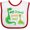 White and Red, variant on Inktastic My Granna Loves Me Grandson Boys Baby Bib