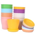 thumbnail image 1 of JERIA Paquete de 16 macetas de plástico de 4 pulgadas para plantas de semillero engrosadas, macetas para viveros, macetas coloridas para plantas de flores, macetas para iniciar semillas con paleta (8, 1 of 7