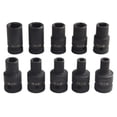 thumbnail image 3 of KAJOVE 10pcs Square Tap Socket 1/2 Inch Drive Die Socket Adapter Driver Thread Tool Socket For Electric Wrench Tap Die Socket Adapter, 3 of 9