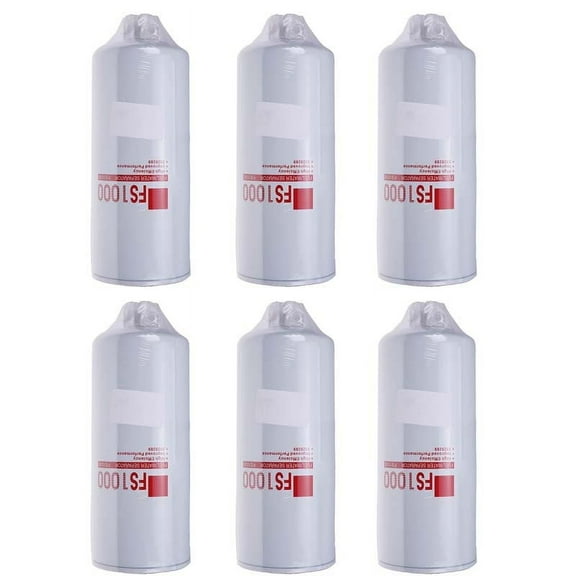 6x FS1000 Fuel Filter Water Separator INSIDE DIA. 1"- 14 THREAD UNS-2B, W/DRAIN