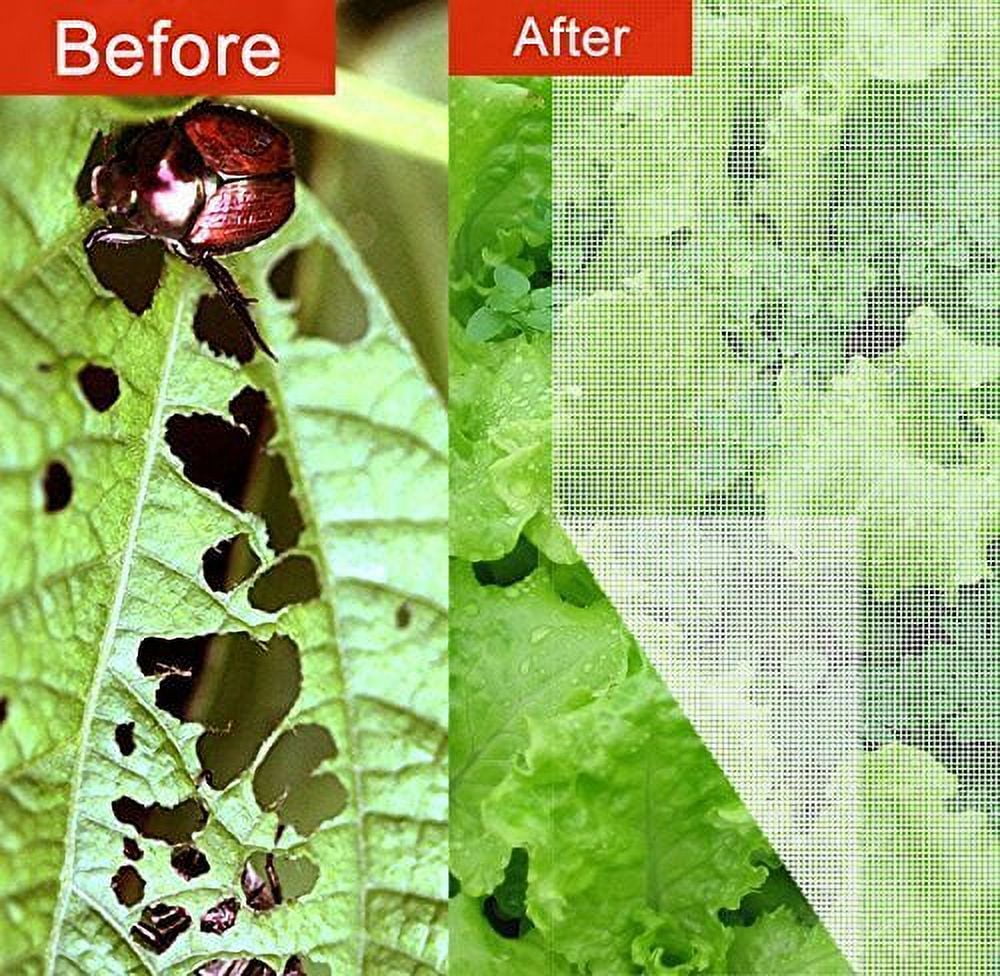 Agfabric 6.5'x50' Bug Net Insect Bird Netting, Garden Netting Protect Plants Fruits Flowers Against Bugs, Birds & Squirrels