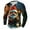 H, variant on Mens Ugly Christmas Henley Shirts Funny Xmax Print Half Buttoned Pullover Tops Casual Fashion Vacation Holiday Tops