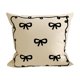 thumbnail image 2 of Funda de almohada con lazo | Funda de almohada decorativa de tela flocada | Cojín para sofá cama de 45 x 45 cm | Cremallera desmontable | Para uso en interiores y exteriores, 2 of 6