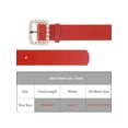 thumbnail image 4 of INSPIRE CHIC Women Faux Leather Pearl Buckle Belt 1.2" Wide Waistbelts for Jeans, 4 of 6
