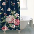 thumbnail image 4 of Pioneer Flower Floral Print Pattern Shower Curtain 72"x72" ,Bathroom Decorative Shower Curtains Set with 12 Hooks,Modern Waterproof Washable Shower Curtain, 4 of 6