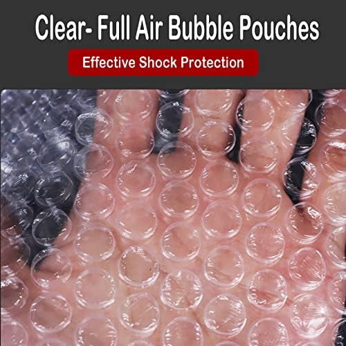 50 Pcs Bubble Pouches Wrap - 12'x12' Clear Bubble Out Bags for Packing Fragile Dishes & China Plates