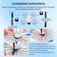 thumbnail image 4 of 8pcs Hélice para DJI Flip 4022F Colorida Propeller Ligera () Rojo, 4 of 6