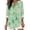 Green, variant on Fmbrln Womens Plus Size Trendy Boho Print Shirts Fall Fashion V Neck Button Long Sleeve Tops Casual Loose Comfy Blouse Green XL
