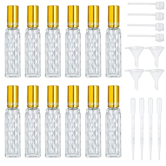 Botella de perfume YU FENG Glass, aerosol recargable de 10 ml (12 unidades)