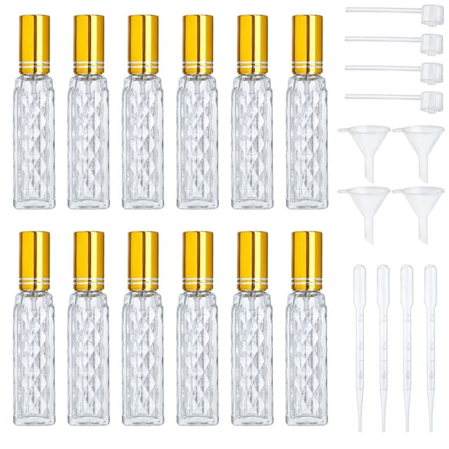 Botella de perfume YU FENG Glass, aerosol recargable de 10 ml (12 unidades)