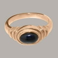 thumbnail image 4 of LBG British Made 9k Rose Gold Natural Sapphire Unisex Promise Ring - 33 size options - Size 4.75, 4 of 5