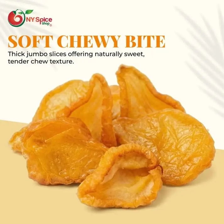 NY SPICE SHOP Dried Pears Californian Jumbo - 3 Pound - Jumbo Dried Pear Slices - Golden Pear Pieces - Soft & Tender Dried Pear Slices - Sweet Golden Pear Halves for Snacking, Baking, Trail Mix
