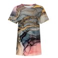 thumbnail image 4 of Okbop Compression Tank Tops for Women,Fashion Summer Round-Neck Short Sleeve Print Casual T-Shirt Women Tops And Blouses Black Long Sleeve Shirt, 4 of 5