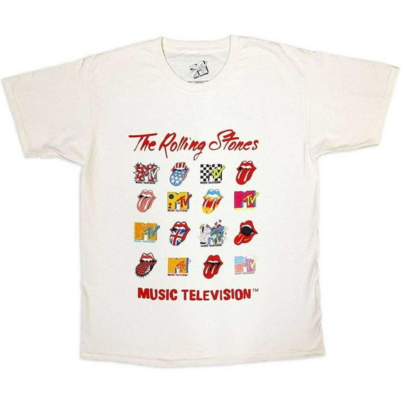 MTV Adult Mashup Rolling Stones Logo T-Shirt