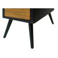 thumbnail image 6 of Mid-Century Half Pedestal Executive Desk Office Desk Fully Assembled Black Wood, 6 of 12
