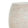 thumbnail image 5 of Christopher Knight Home Elegant 24.75" Outdoor Lightweight Concrete Oval Side Table, Travertine Finish, 5 of 9