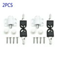 thumbnail image 1 of Lefu 2Pcs Sliding Patio Door Catches Set Casement Bolt Security Lock With 2 Keys, 1 of 9
