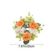 thumbnail image 3 of CQCYD under $5 Rose Candle Rings - Artificial Floral Wreaths with Eucalyptus Leaves Greenery Garland for Pillar Candleholders Wedding Centerpiece Party Home Table Decor, 3 of 6