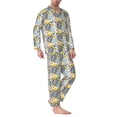 thumbnail image 2 of Fotbe Sea Turtle Pijama de Hombre con Estampado de Manga Larga, Conjunto de 2 Piezas, Ropa de Dormir Suave y Cómoda con Bolsillos-Large, 2 of 7