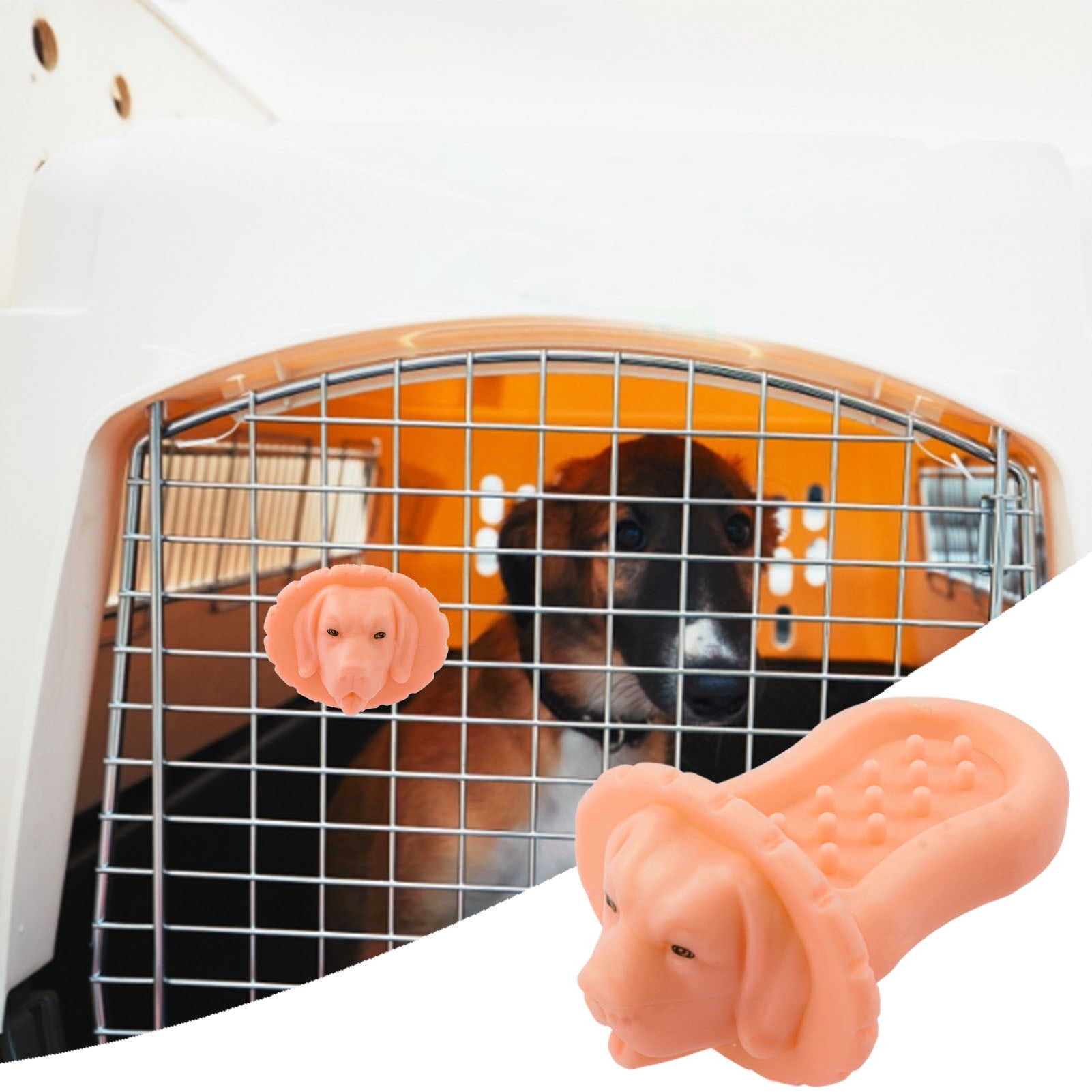 Dog Crate Training Tool Peanut Butter Treat Dispenser Licking Toy